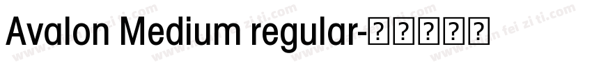 Avalon Medium regular字体转换